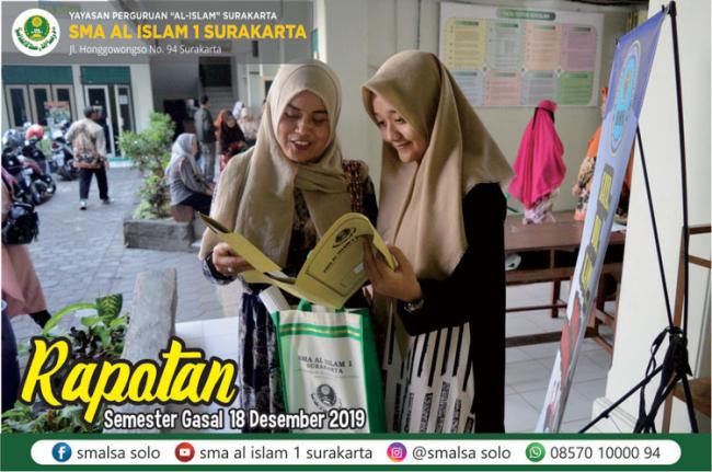 RAPOTAN SEMESTER GASAL TP 2019/2020 SMA AL ISLAM 1 SKA
